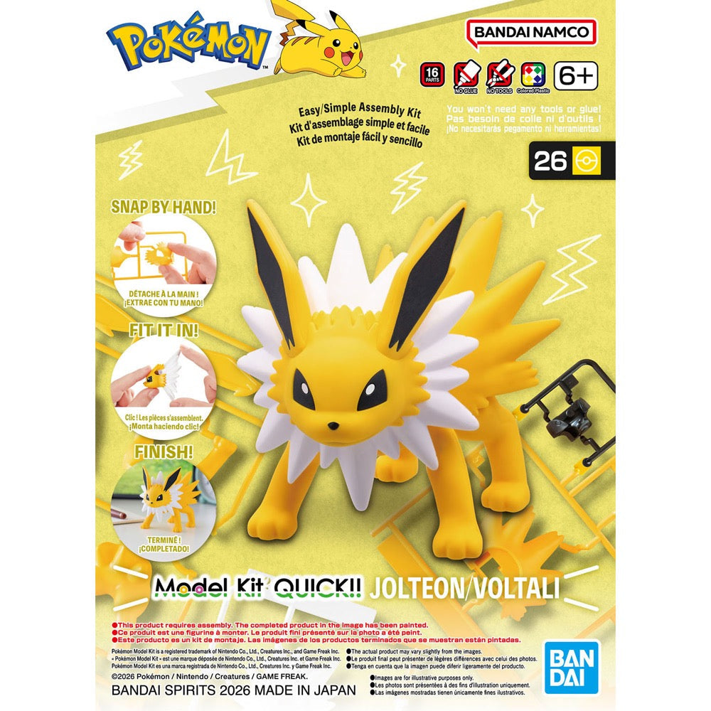 Bandai - Pokemon Model Kit Quick!! 26 Jolteon - G5073587