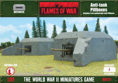 Flames of War - BB121 - Battlefield in a Box: Defenses: Anti-tank Pillbox (x2)
