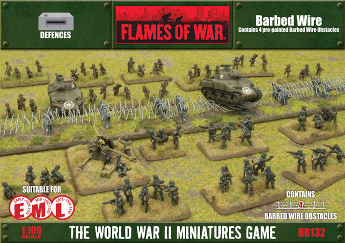 Battlefield in a Box - BB132 - Defences: Barbed Wire Obstacles (x4)