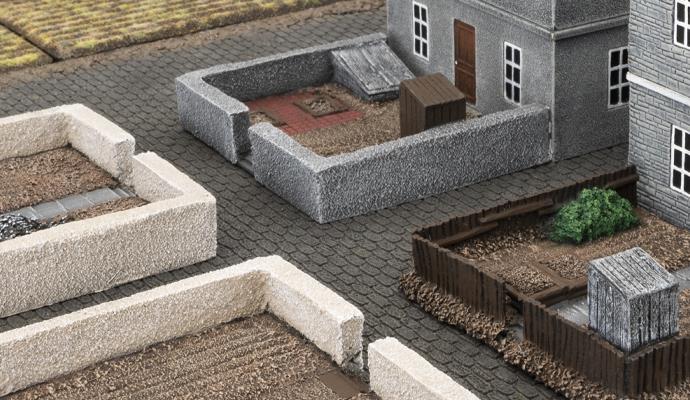 Flames of War - BB249 -  Battlefield in a Box: European: Backyards (x4)