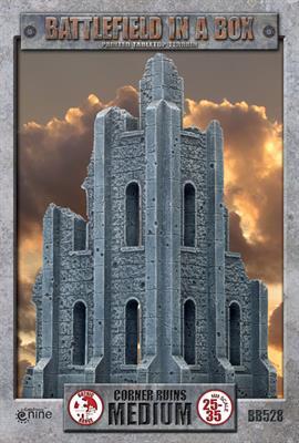 Battlefield in a Box - BB528 - Gothic Terrain: Medium Corner Ruin