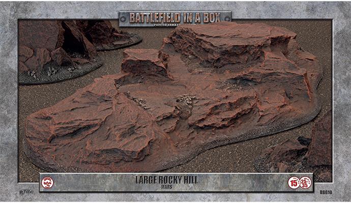 Battlefield in a Box - BB610 - Essentials: Large Rocky Hill (x1) - Mars