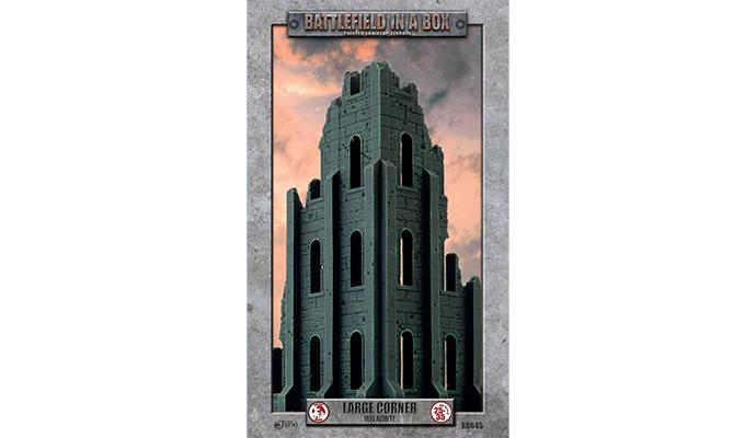 Battlefield in a Box - BB645 - Large Corner Ruin  - Malachite