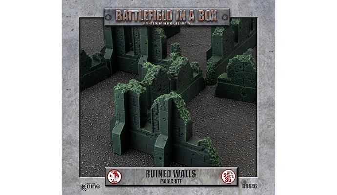 Battlefield in a Box - BB646 - Ruined Walls - Malachite