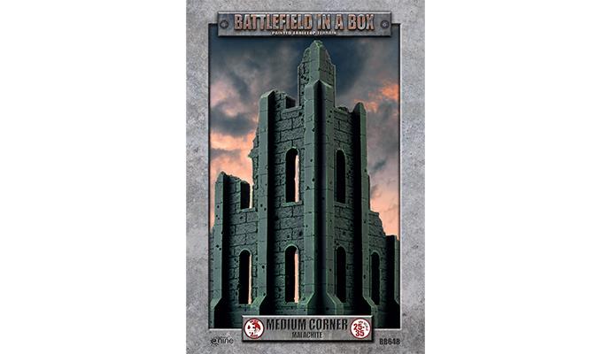 Battlefield in a Box - BB64 - Medium Corner Ruins - Malachite