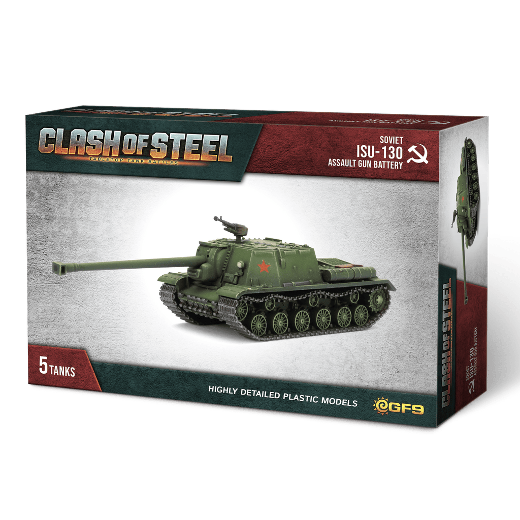 Clash of Steel - CSS02 - ISU-130 Assault Gun Battery (x5 Plastic)