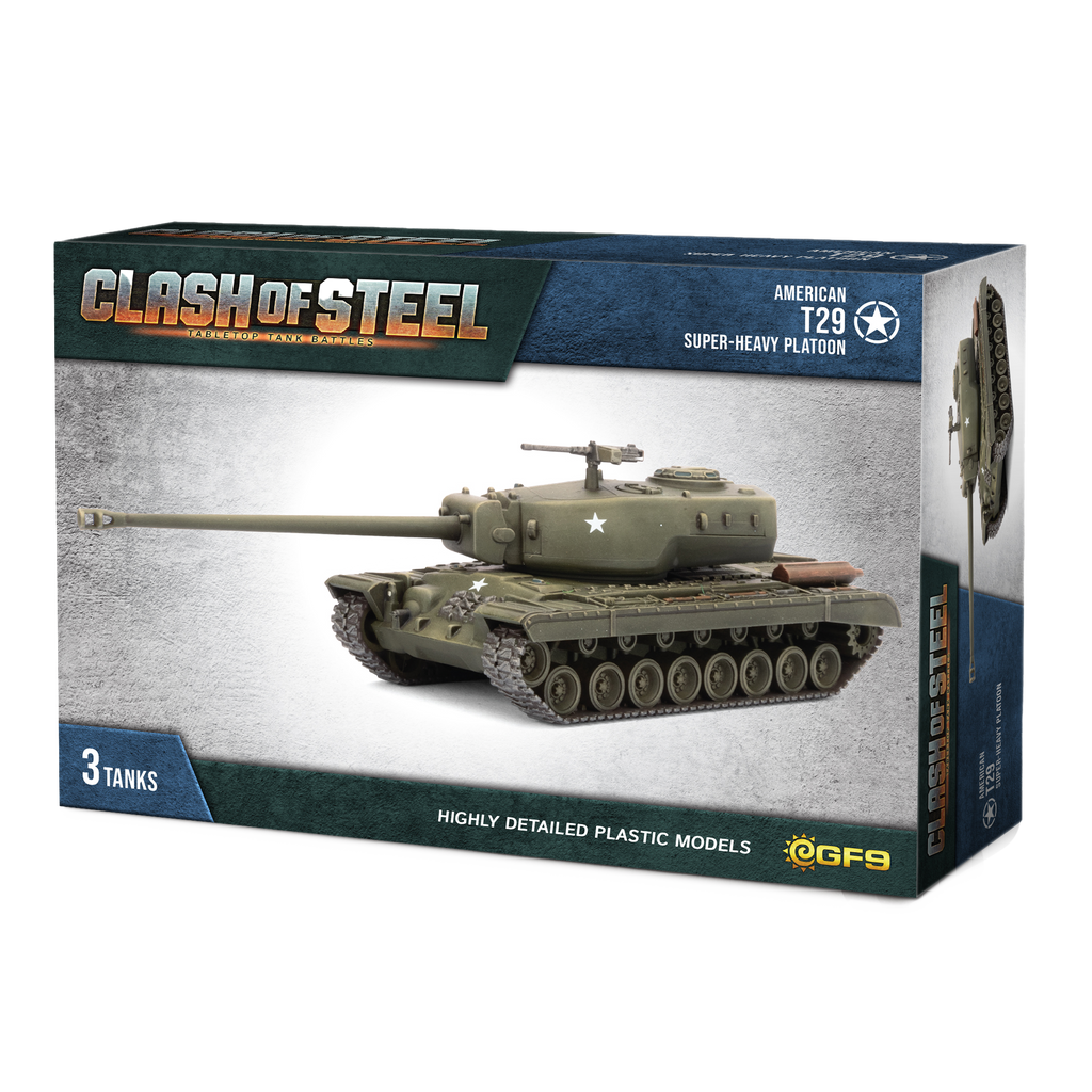 Clash of Steel - CSU02 - T29 Super-Heavy Tank Platoon (x3 Plastic)