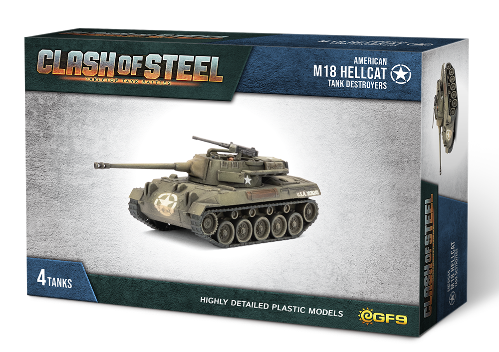 Clash of Steel - CSU08 - M18 Hellcat Tank Destroyers (x4 Plastic)