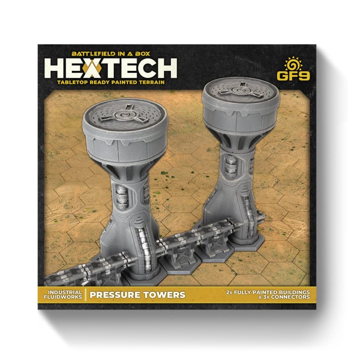 Battlefield in a Box - HEXT39 - Industrial Fluidworks: Pressure Towers (x2)