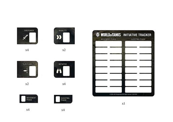 World of Tanks Miniatures Game - WOT52 - Stat Token Set