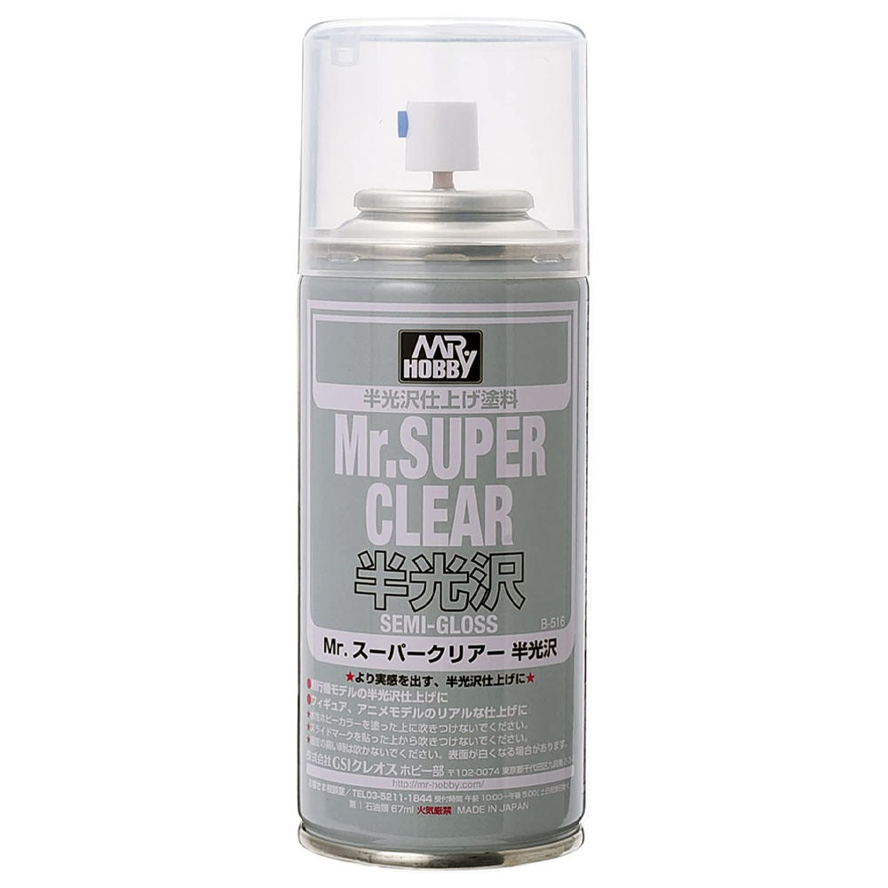 Mr Hobby - B516 - Mr Super Clear Semi-Gloss Spray - 170ml