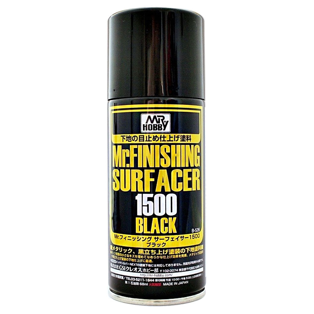 Mr Hobby - B526 - Mr Finishing Surfacer Black 1500 Spray - 170ml