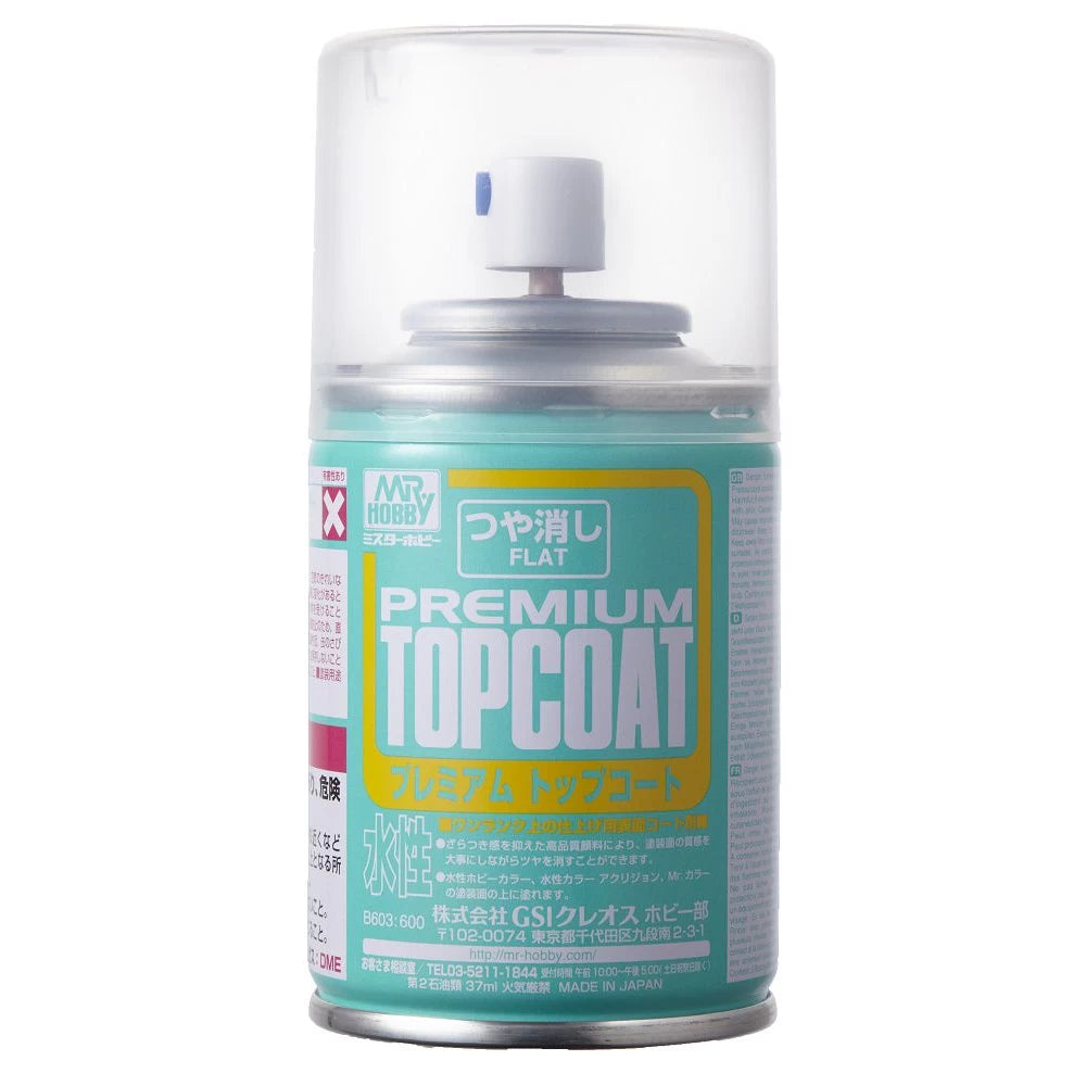 Mr Hobby - B603 - Mr Premium Top Coat Flat Spray - 37ml