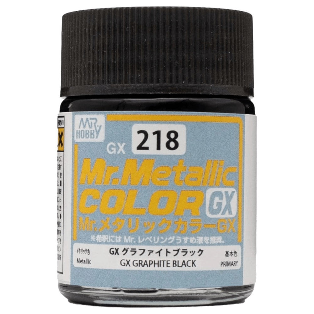 Mr Hobby - GX218 - Mr Metallic Color GX Graphite Black Lacquer Paint 18ml
