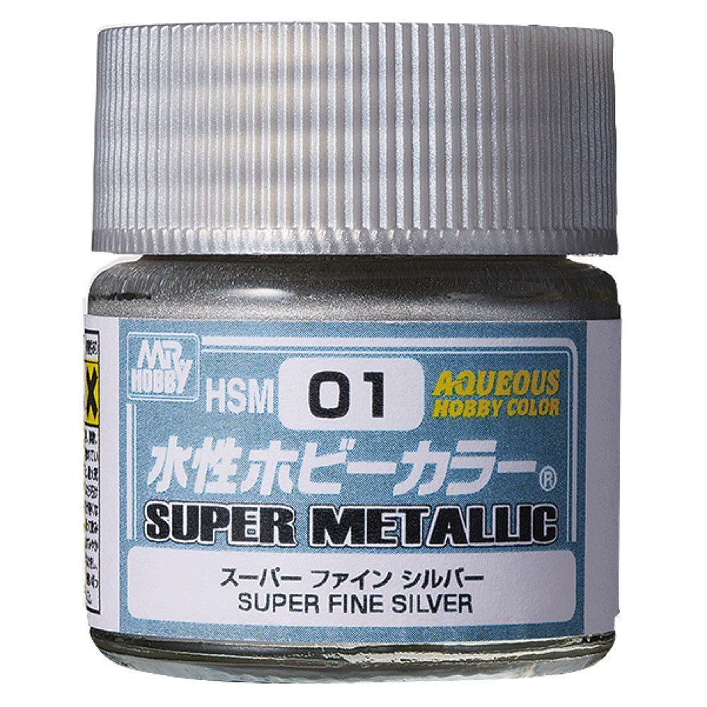 Mr Hobby - HSM01 - Aqueous Super Metallic Super Fine Silver 10ml