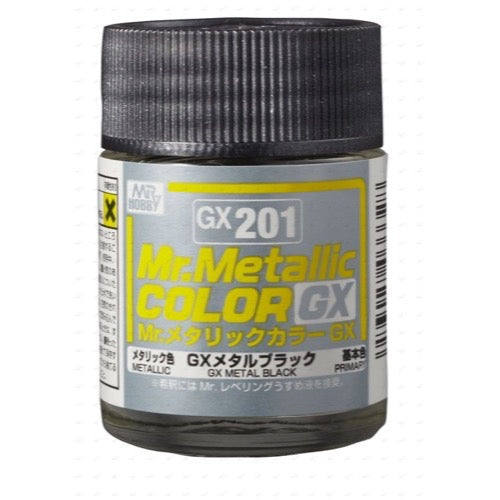Mr Hobby - GX201 - Mr Metallic Color GX Black Lacquer Paint 18ml