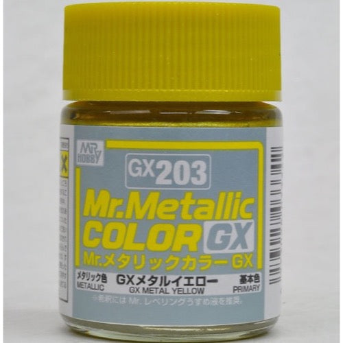 Mr Hobby - GX203 - Mr Metallic Color GX Yellow Lacquer Paint 18ml