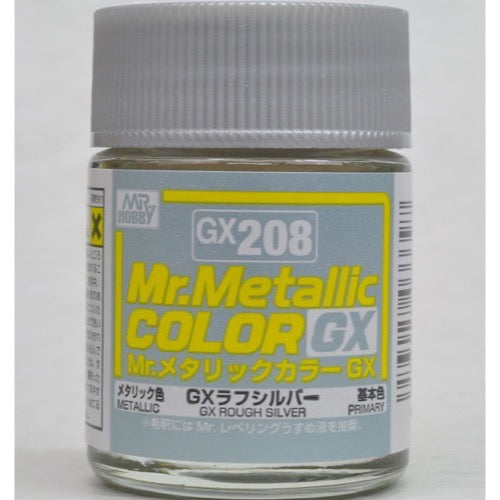 Mr Hobby - GX208 - Mr Metallic Color GX Rough Silver Lacqeur Paint 18ml