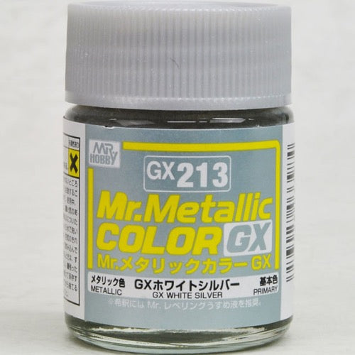 Mr Hobby - GX213 - Mr Metallic Color GX White Silver Lacquer Paint 18ml