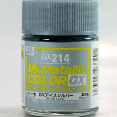 Mr Hobby - GX214 - Mr Metallic Color GX Ice Silver Lacquer Paint 18ml
