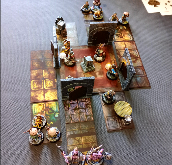 Torch and Shield: Dungeon Tile and Plastic Door Set