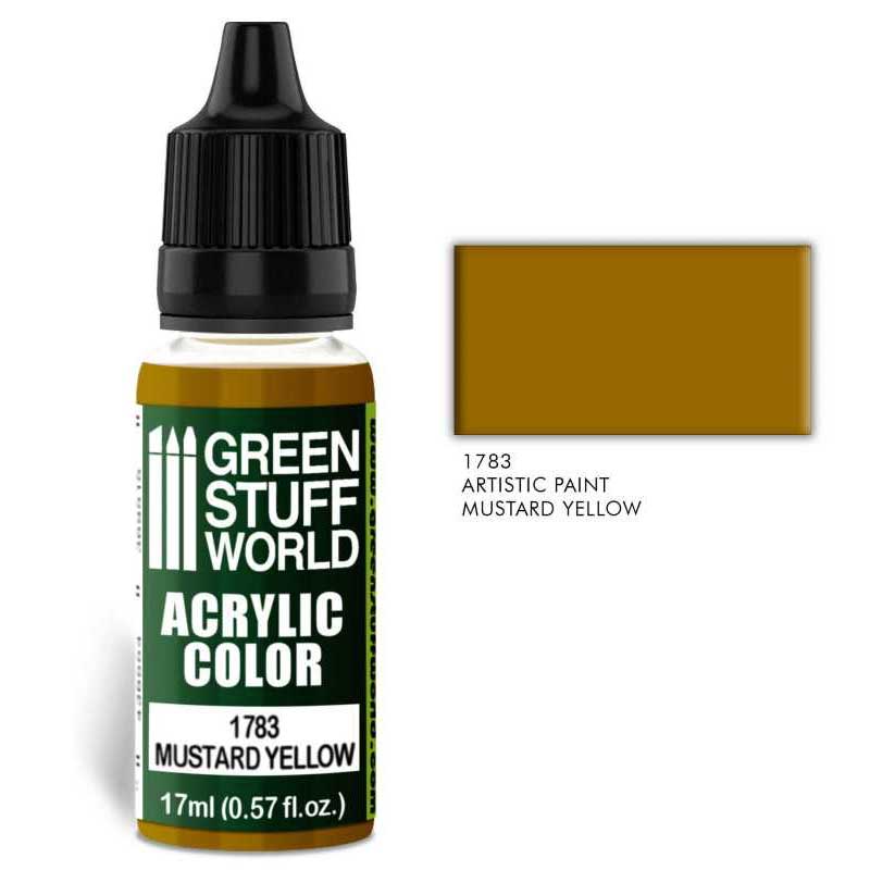 Green Stuff World - 1783 - Acrylic Color Mustard Yellow - 17ml
