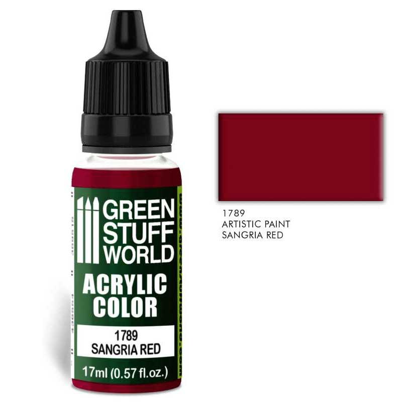 Green Stuff World - 1789 - Acrylic Color Sangria Red - 17ml