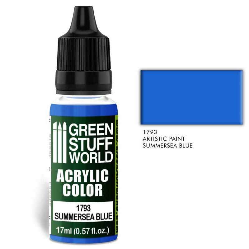 Green Stuff World - 1793 - Acrylic Color Summersea Blue - 17ml