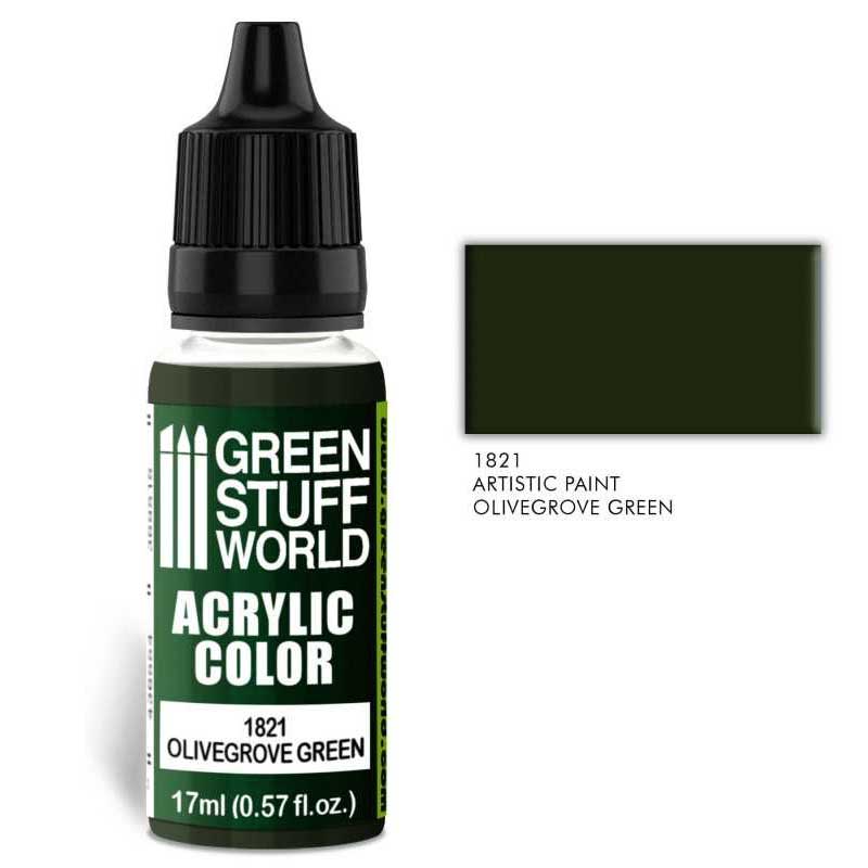 Green Stuff World - 1821 - Acrylic Color Olivegrove Green - 17ml