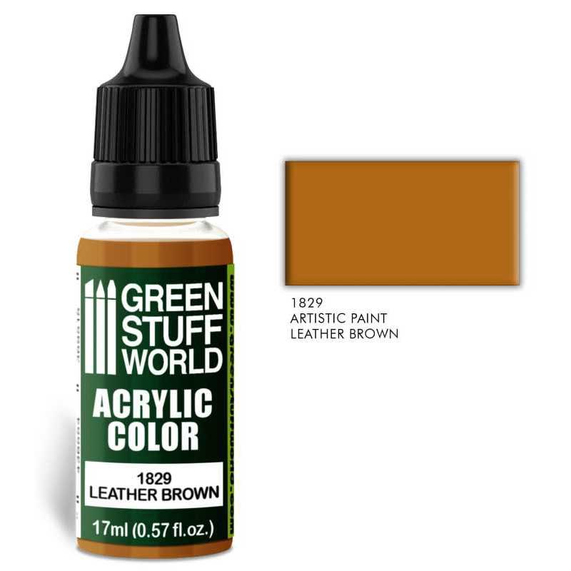 Green Stuff World - 1829 - Acrylic Color Leather Brown - 17ml