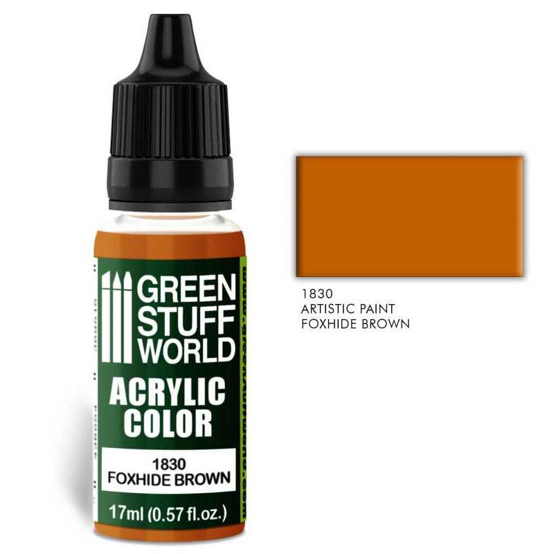Green Stuff World - 1830 - Acrylic Color Foxhide Brown - 17ml
