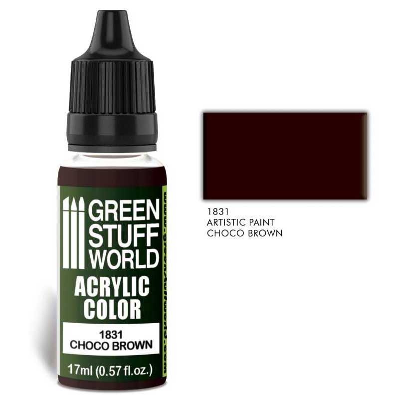 Green Stuff World - 1831 - Acrylic Color Choco Brown - 17ml