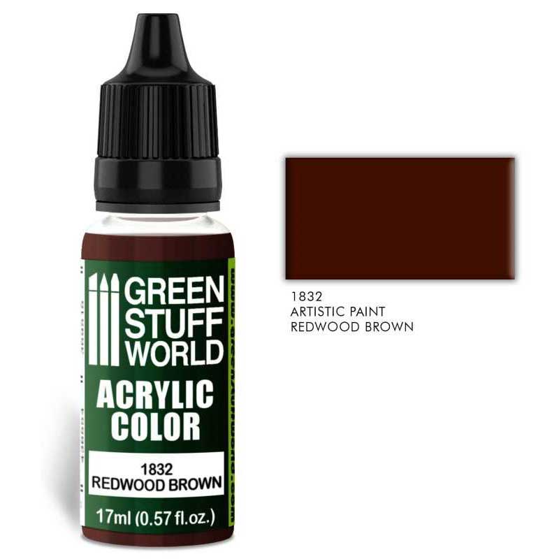 Green Stuff World - 1832 - Acrylic Color Redwood Brown - 17ml