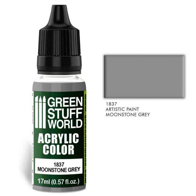 Green Stuff World - 1837 - Acrylic Color Moonstone Grey - 17ml