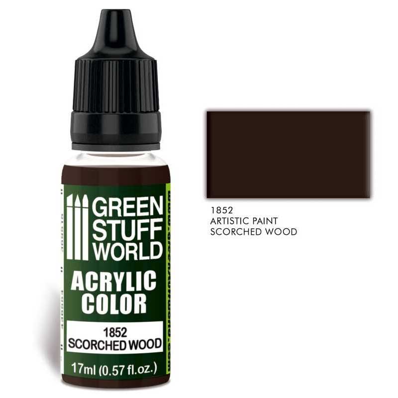 Green Stuff World - 1852 - Acrylic Color Scorched Wood - 17ml