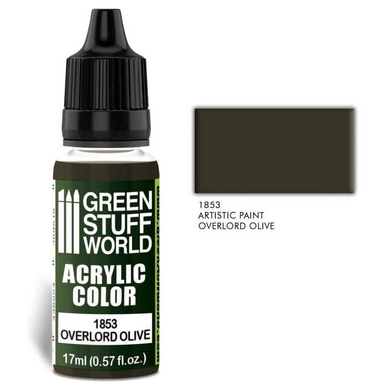 Green Stuff World - 1853 - Acrylic Color Overlord Olive - 17ml