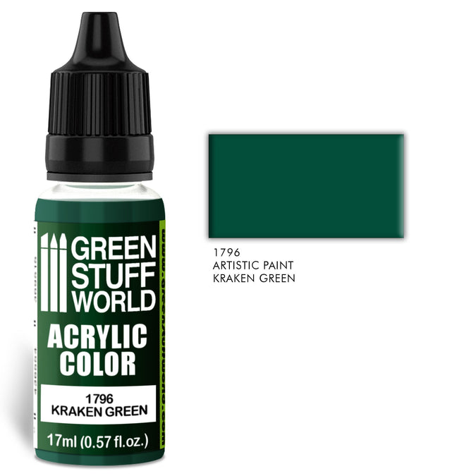 Green Stuff World - 1796 - Acrylic Color Kraken Green - 17ml