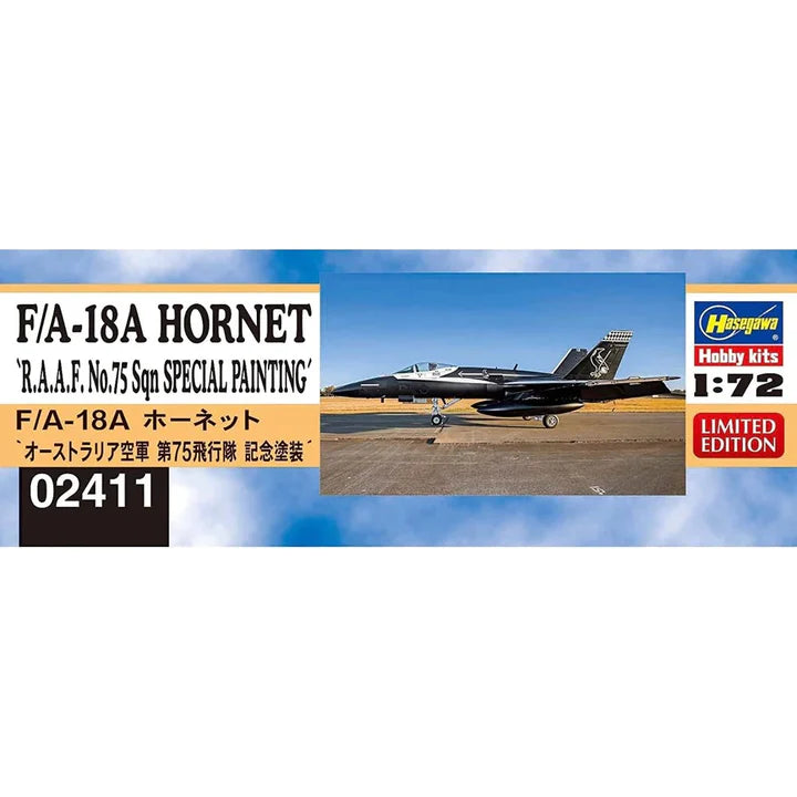 Hasegawa H02411 RAAF 1/72 RAAF F/A18A Hornet 75 Sqn. Commem. Design (Magpie) 2021