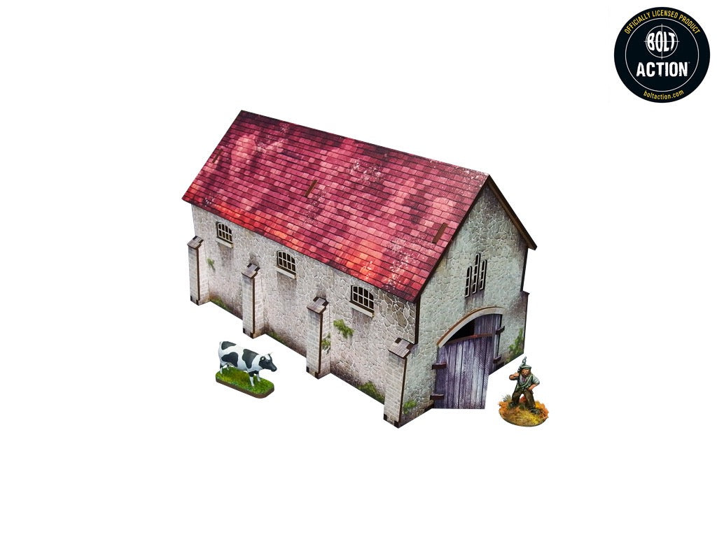 WW2 Normandy Cowshed (Pre-painted 28mm)