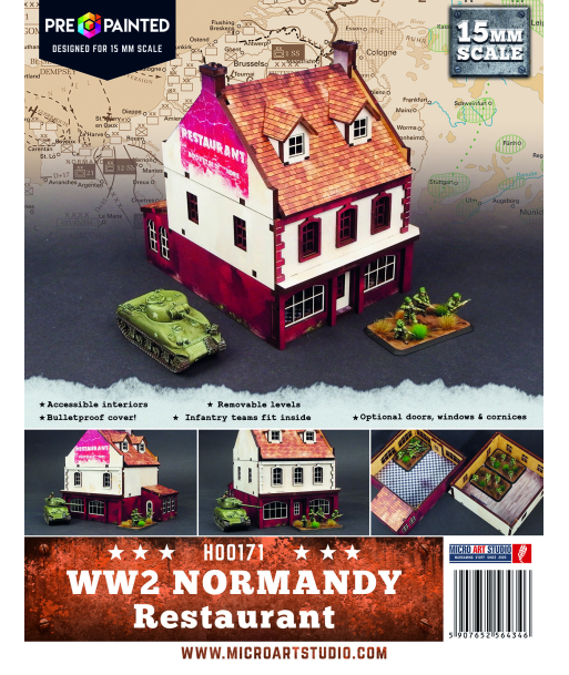 WW2 Normandy Restaurant (Pre-painted 15mm)