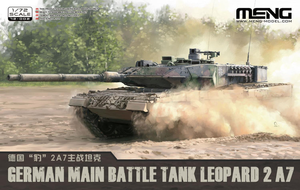 Meng - 72-002 - 1/72 German Main Battle Tank Leopard 2 A7 Plastic Model Kit