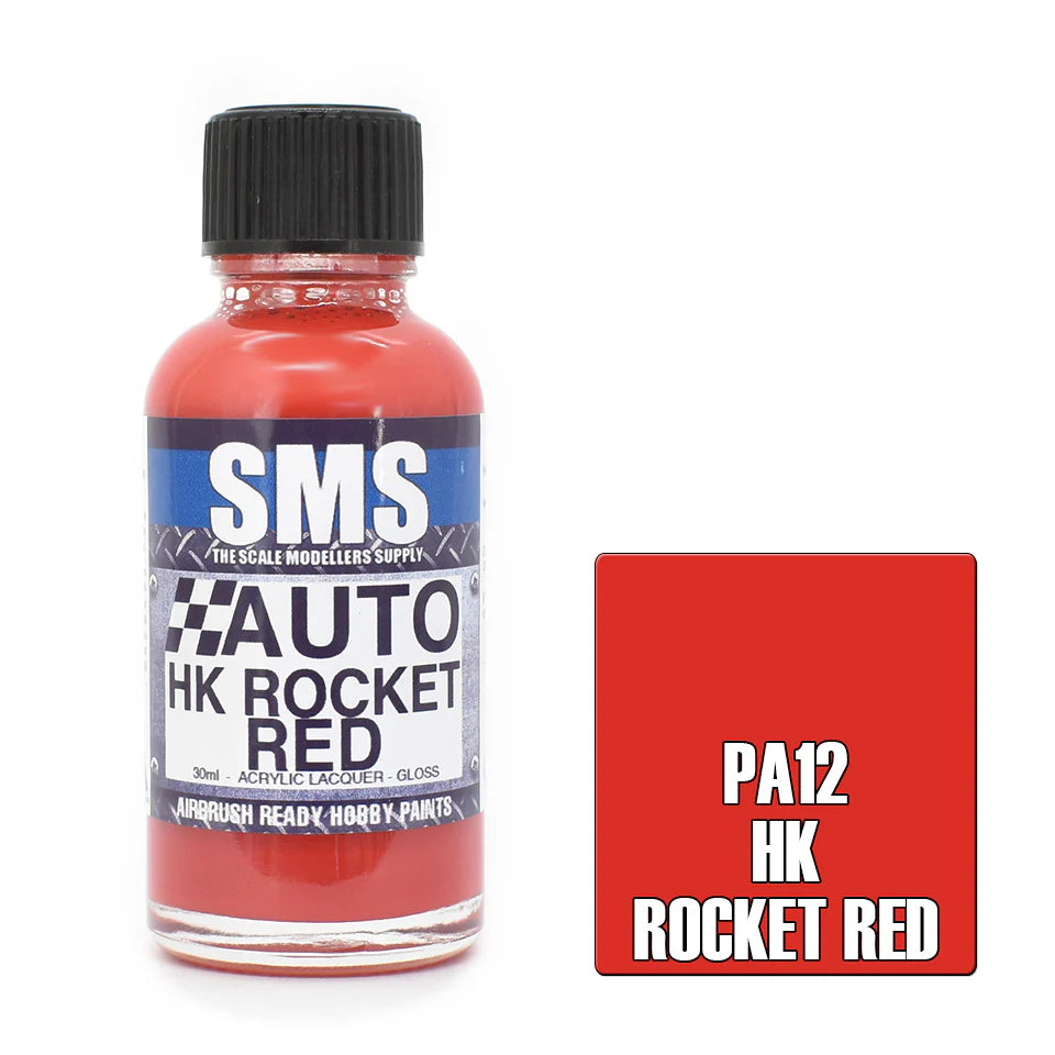 SMS - PA12 - Auto Colour HK ROCKET RED 30ml (70's HOLDEN ENGINE)