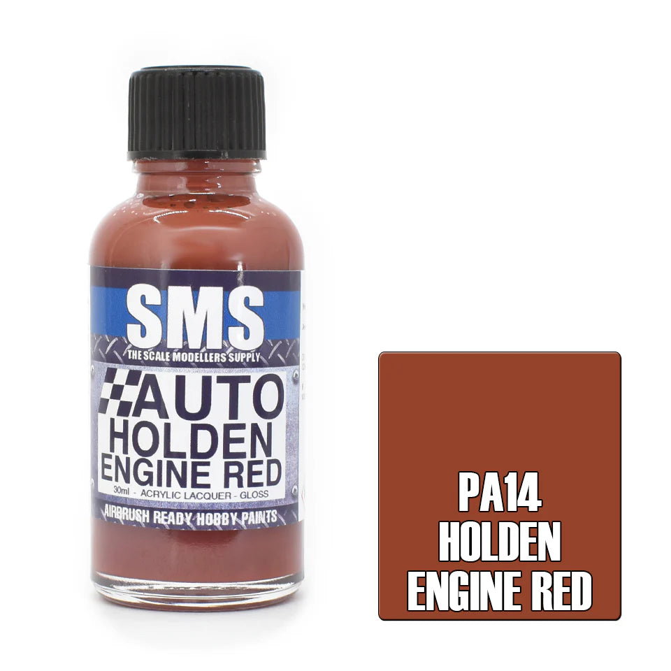 SMS - PA14 - Auto Colour HOLDEN ENGINE RED 30ml (LATE 60s)