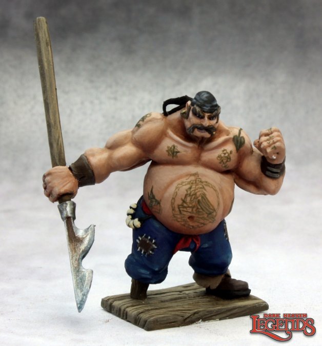 Reaper - Unpainted - 03627 - Dark Heaven Legends: Stieg Brinegrog, Pirate (metal)