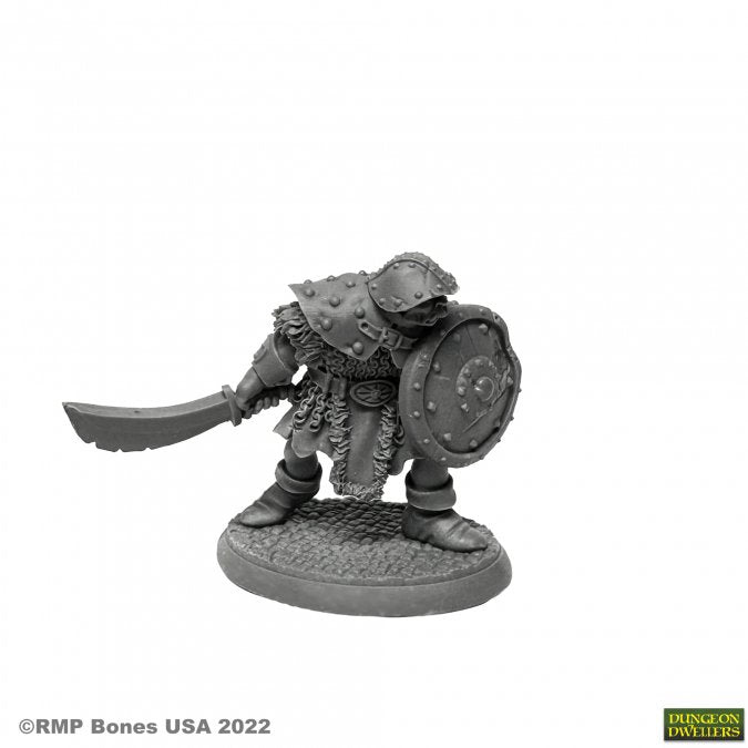 Reaper: Dungeon Dwellers: Orc Warrior of the Ragged Wound Tribe (plastic)