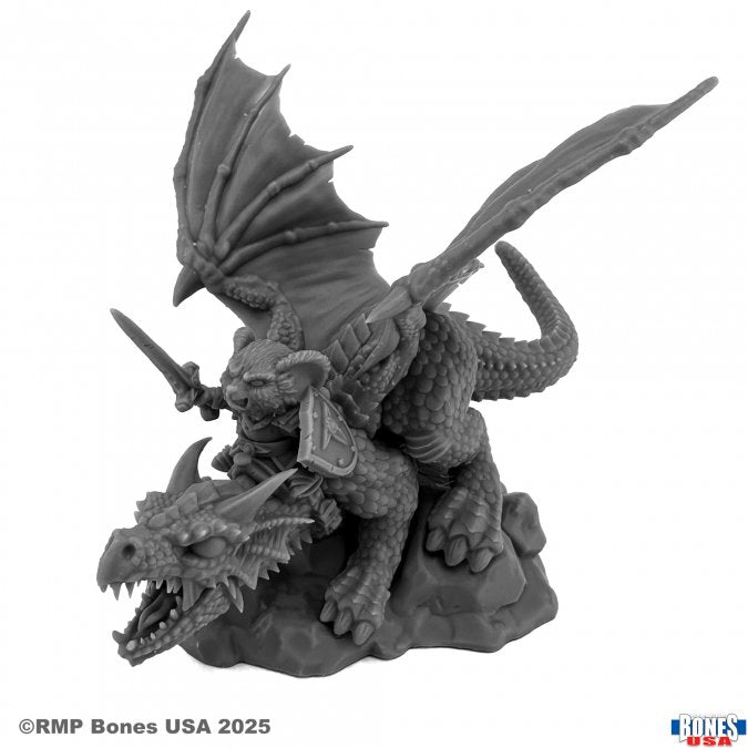 Reaper - 30254 - Dungeon Dwellers: Mousling, Knight of the Flame Wyrm on Dragon