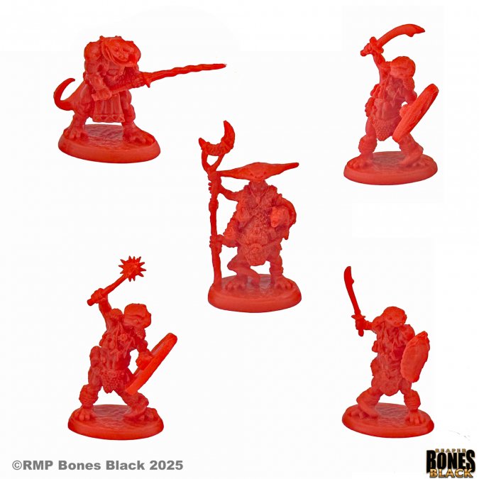 Reaper - 44262 - Bones Black: Fire Newts (5)