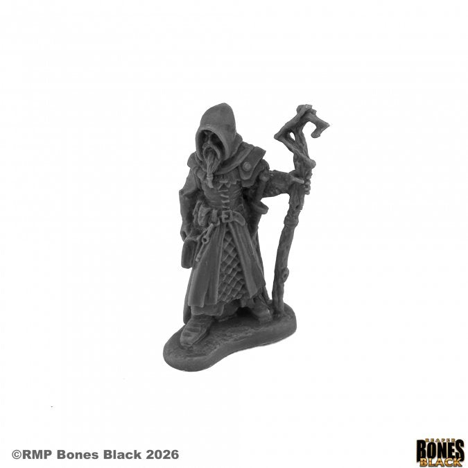 Reaper - 44266 - Bones Black: Vodelis, Human Wizard