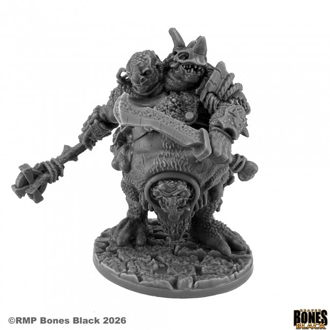Reaper - 44282 - Bones Black: Lardgulp, Two-Headed Troll