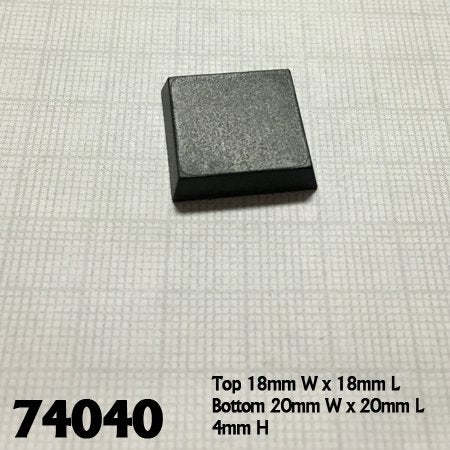 Reaper - 74040 - Accessories: 20mm Square Plastic Flat Top Base (25)
